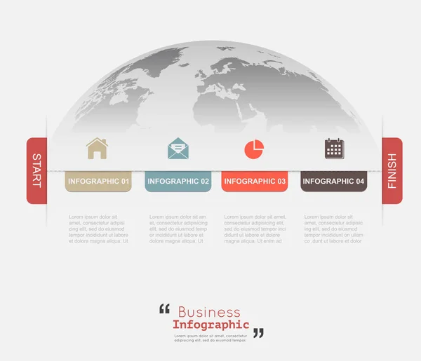 Moderne Infografik-Vorlagen zur Darstellung von Geschäftsvektoren — Stockvektor