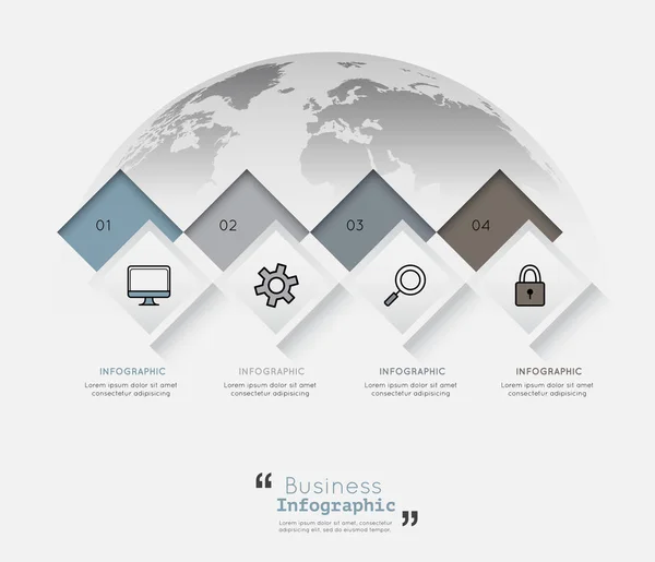 Modelli infografici moderni per illustrazione vettoriale aziendale — Vettoriale Stock