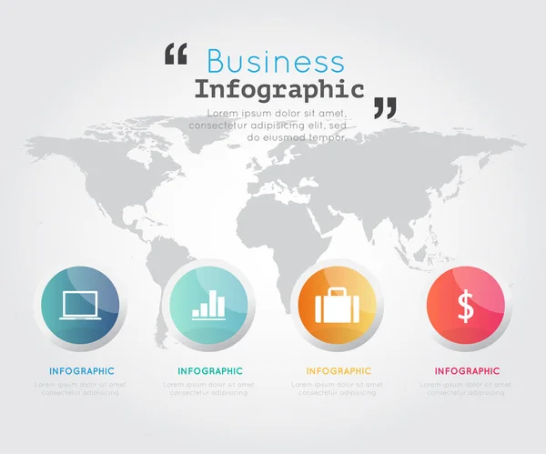 Illustrazione vettoriale moderna infografica aziendale — Vettoriale Stock