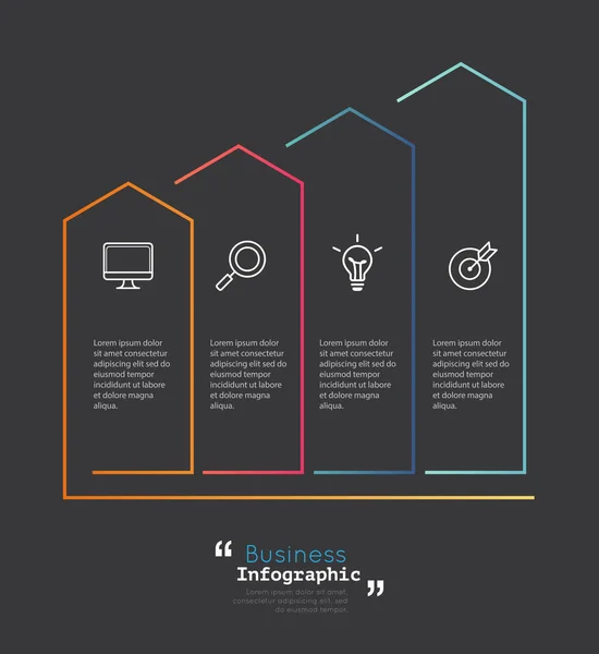 Illustrazione vettoriale moderna infografica aziendale — Vettoriale Stock