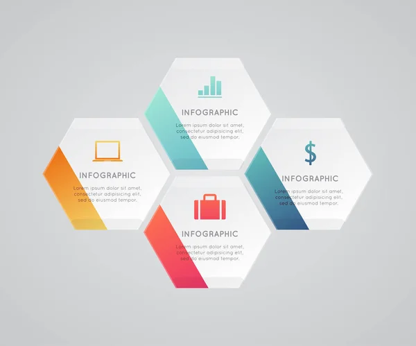 Infografía empresarial moderna Ilustración vectorial — Archivo Imágenes Vectoriales