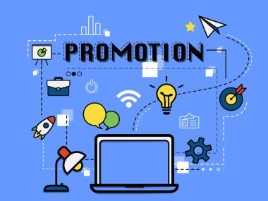 Promosyon grafik illüstrasyon iş kavramı için