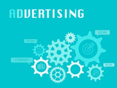 Grafik illüstrasyon iş kavramı için reklam