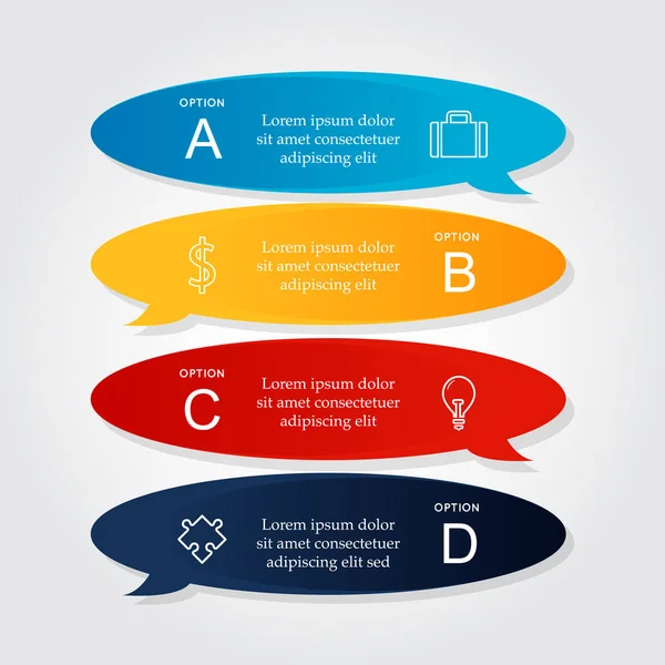 Modèle abstrait d'options d'infographie d'affaires . — Image vectorielle