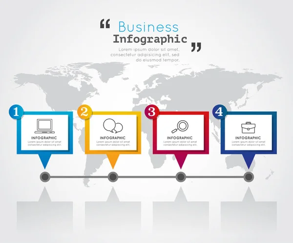 Abstract Business Infografica Opzioni Modello . — Vettoriale Stock