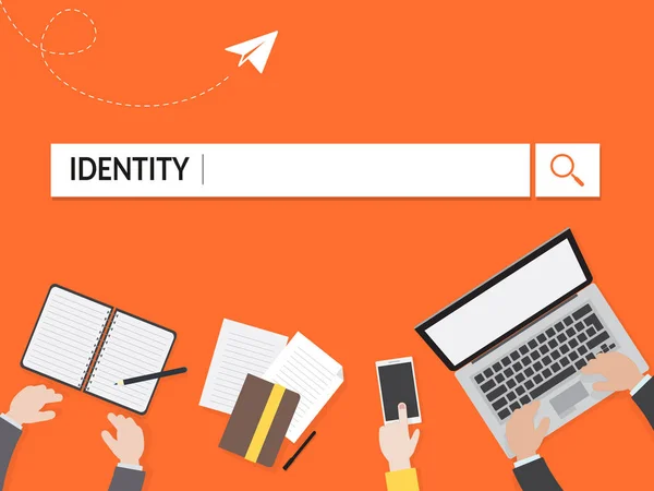 Identity Search Graphic Illustration for Business — стоковый вектор