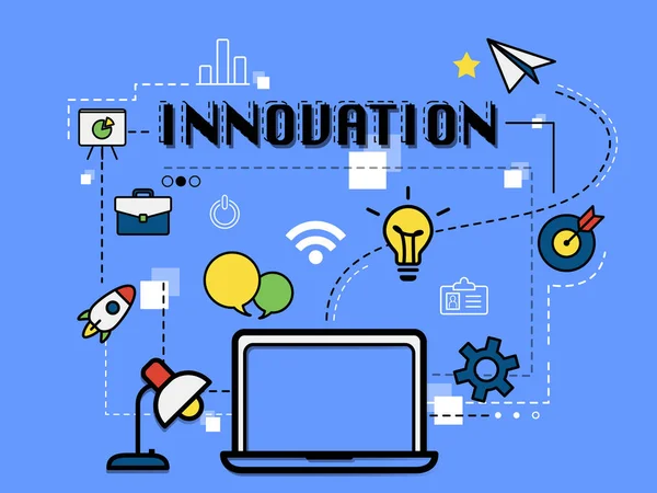 Graficzny ilustracja innowacji dla koncepcja biznesowa — Wektor stockowy