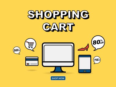 Grafik illüstrasyon kavramı Online alışveriş için