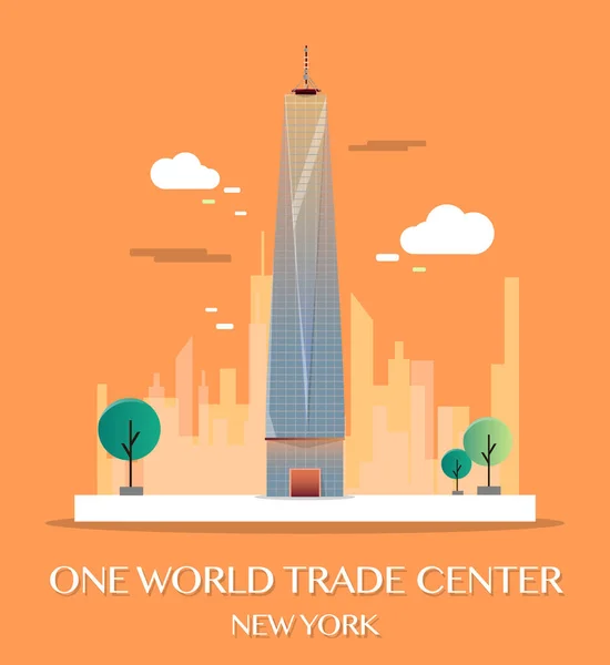 Ein Welthandelszentrum. Vektorillustration. — Stockvektor
