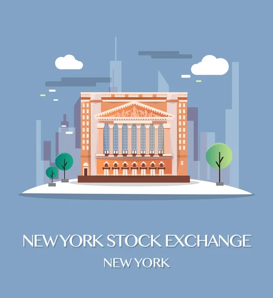New York Stock Exchange.Vector Illustration. — Stock Vector