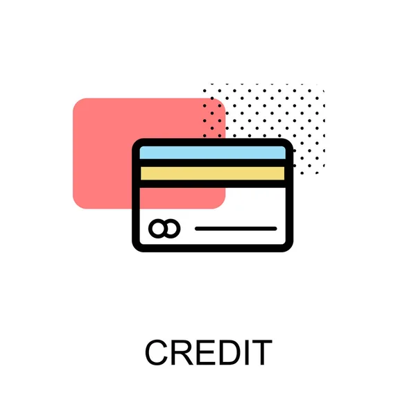 Графический значок кредитной карты. Векторная иллюстрация — стоковый вектор