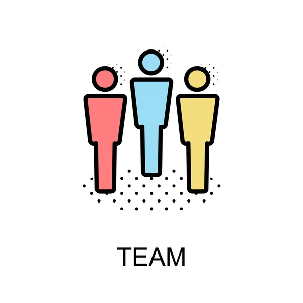 Illustrazione grafica del team Icon.Vector — Vettoriale Stock