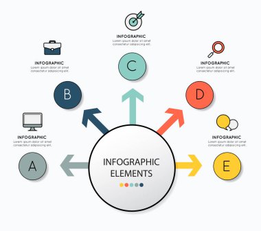 Infographic tasarımı ile business.vector için simge