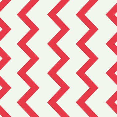 Kırmızı ve beyaz zikzak çizgi kesintisiz vektör desen tasarım