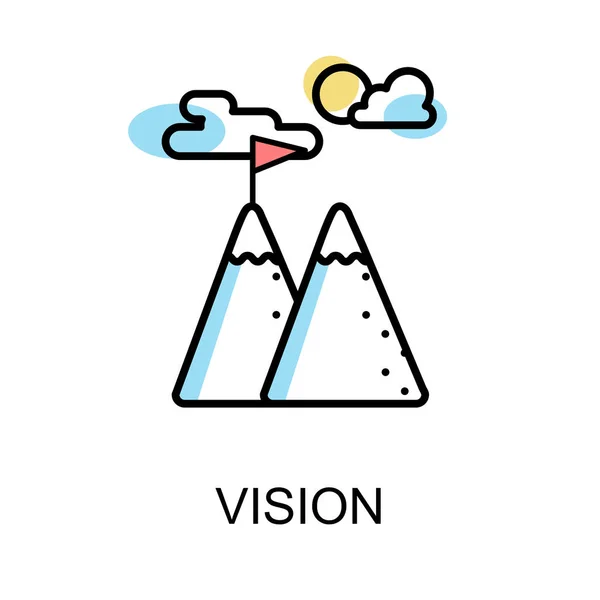 Vision icon and acheive goal sur fond blanc illustration de — Image vectorielle