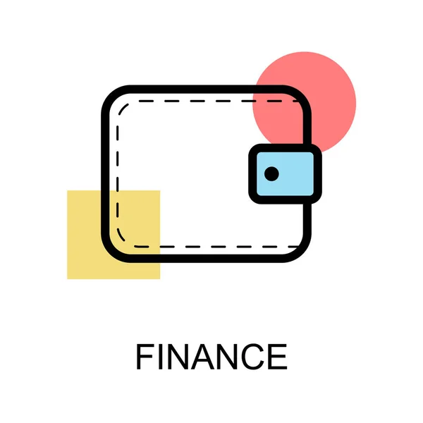 Finance-ikonen och plånbok på vit bakgrund illustration design. — Stock vektor