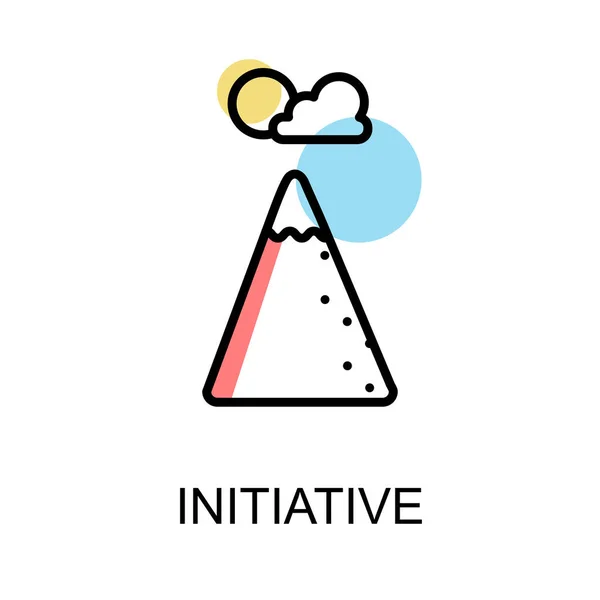 Initiative icon on white background illustration design.vector — Stock Vector