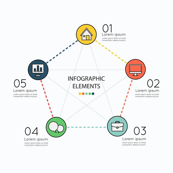 Infografik Symbole Illustration Design auf weißem Hintergrund — Stockvektor