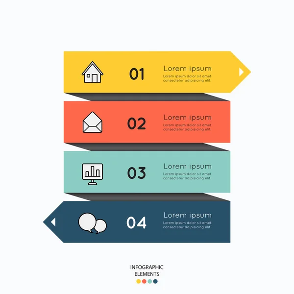 Éléments d'infographie avec des icônes d'affaires sur fond blanc — Image vectorielle