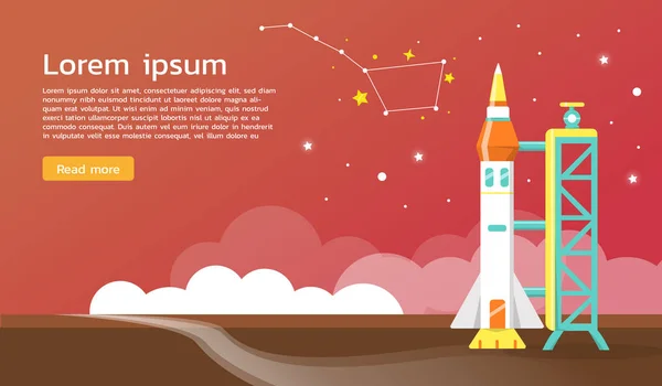 Il grande dipper e lo space shuttle illustration.vector design — Vettoriale Stock