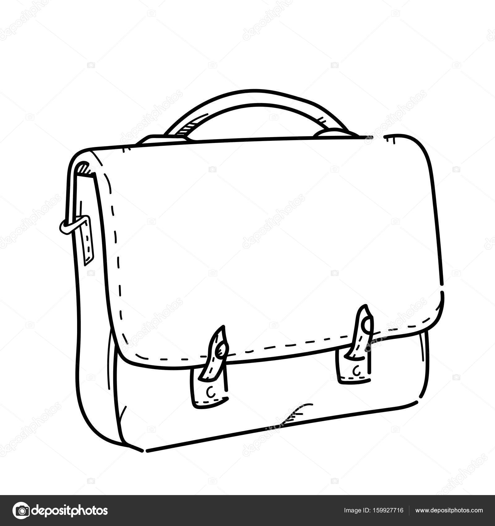 Briefcase For Tourism Freehand Drawing Illustration Stock Photo By ...