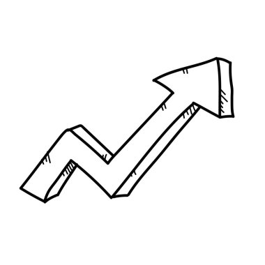 Ok iş serbest çizim çizim için artan