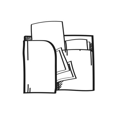 M-cüzdan resimde beyaz arka plan üzerinde çizim. Siyah ve beyaz 