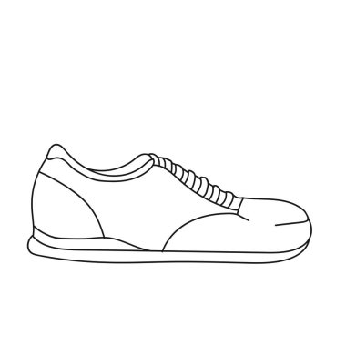 Ayakkabı siyah ve beyaz renkli sanat illüstrasyon