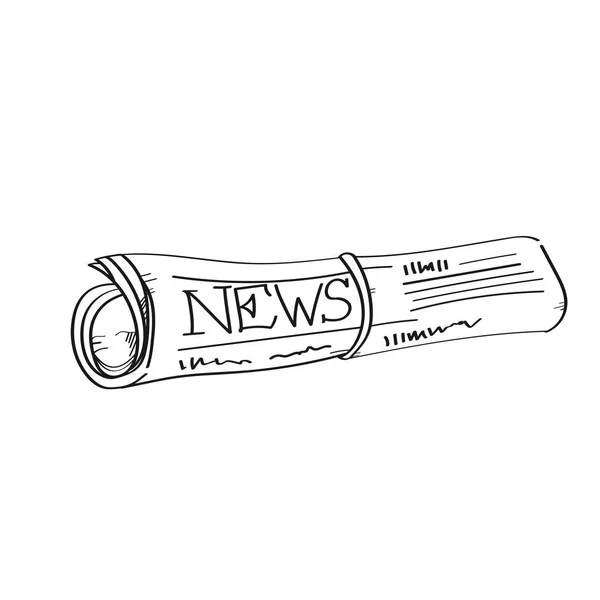 Newspaper for business freehand drawing illustration — Stock Photo, Image