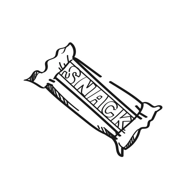 Snack ilustração em um fundo branco. cor preto e branco l — Fotografia de Stock