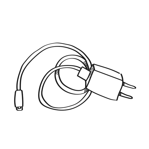 Charger and adapter illustration on a white background — Stock Photo, Image
