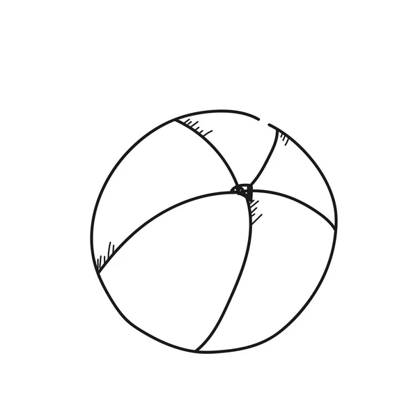 En boll illustration på vit bakgrund. Svart och vit färg — Stockfoto
