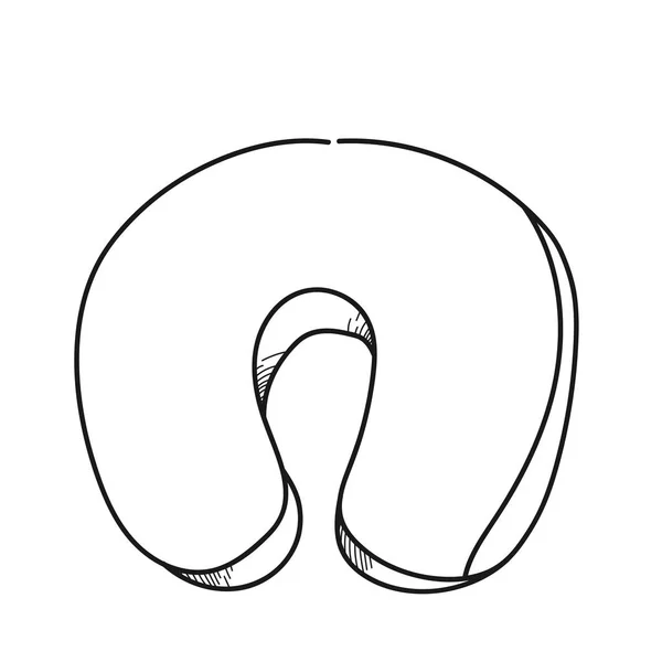 U-shaped pillow illustration on a white background — Stock Photo, Image