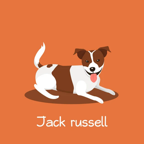 Eine Illustration, die einen niedlichen Jack Russell Dog Cartoon darstellt. — Stockvektor