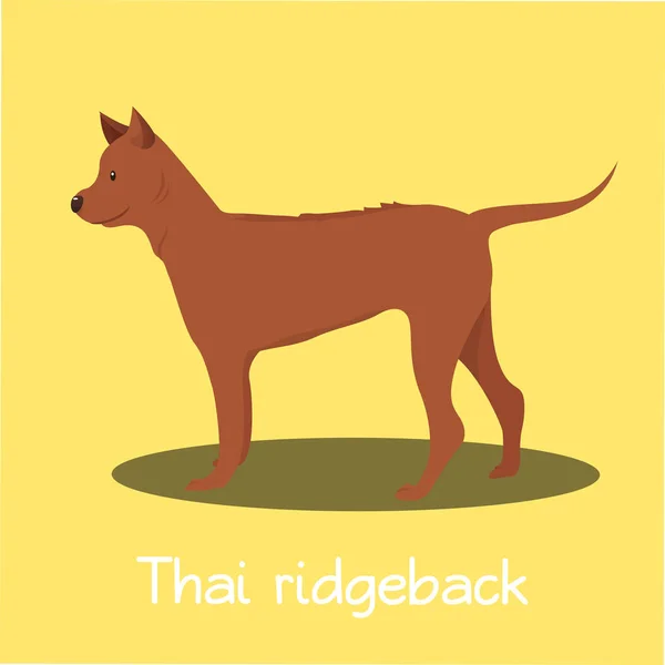 Иллюстрация, изображающая тайскую ездовую собаку. — стоковый вектор