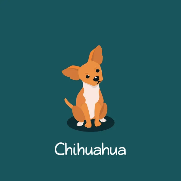 En illustration föreställande Chihuahua hund cartoon.vector — Stock vektor