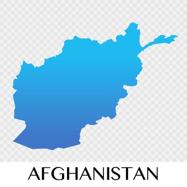 Afganistan harita Asya kıta illüstrasyon tasarımı