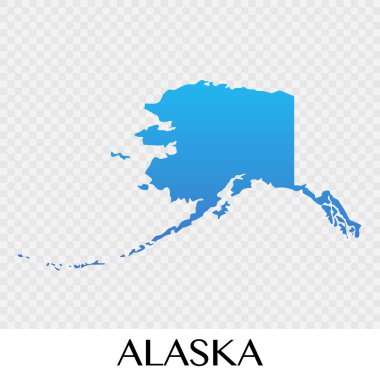 Alaska harita Kuzey Amerika kıta illüstrasyon tasarımı