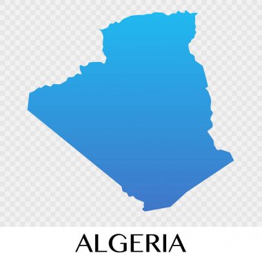Algerai harita Afrika kıta illustration.vector içinde
