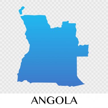 Angola Haritası Afrika kıta illüstrasyon tasarımı