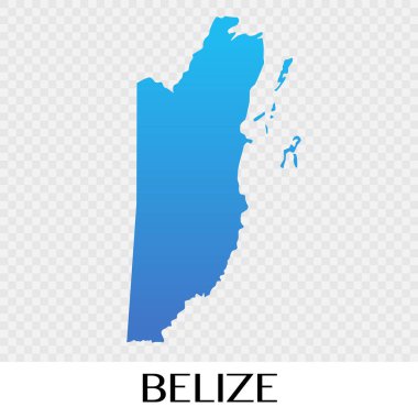 Belize Haritası Kuzey Amerika kıta illüstrasyon tasarımı