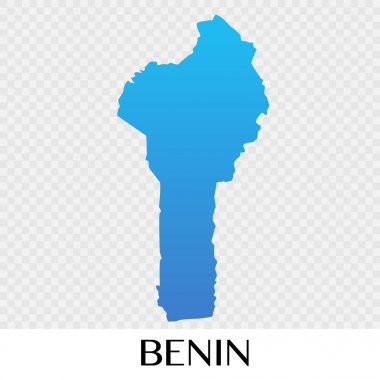 Benin harita Afrika kıta illüstrasyon tasarımı