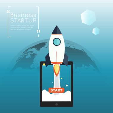 Mavi dünya harita background.vector üzerinde iş başlangıç