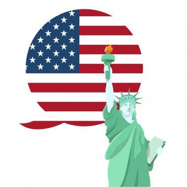 Amerika illüstrasyon desi özgürlük Ulusal Anıt Heykeli