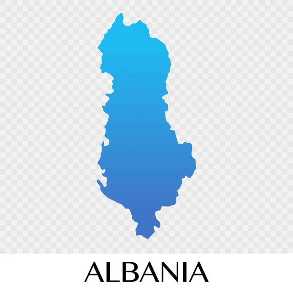 Kaart van Albanië in Europa continent afbeelding ontwerp — Stockvector