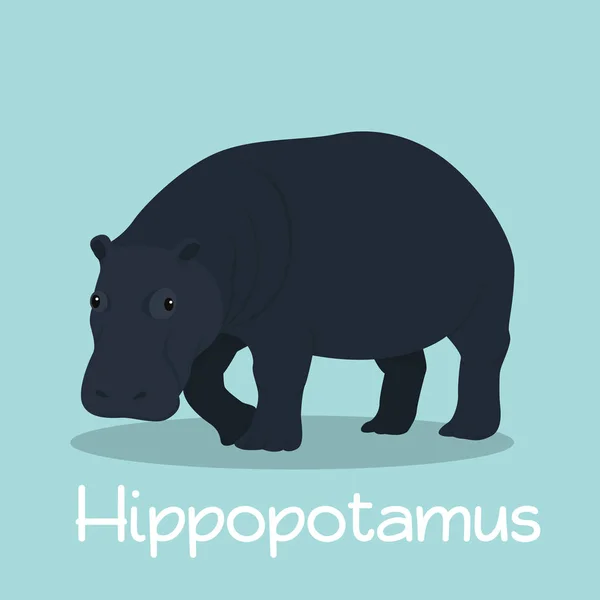 Hipopotam ilustracja projekt na niebo niebieskie background.vec — Wektor stockowy