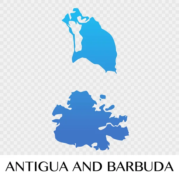 Antigua ve Barbuda Haritası Kuzey Amerika kıta illüstrasyon tasarımı — Stok Vektör