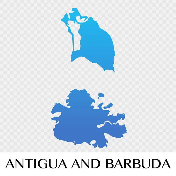 Antigua ve Barbuda Haritası Kuzey Amerika kıta illüstrasyon tasarımı