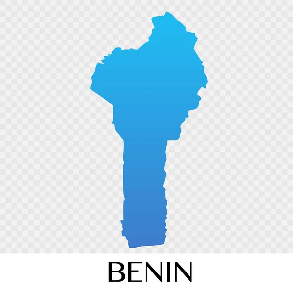 Kaart van Benin in Afrika continent afbeelding ontwerp — Stockvector