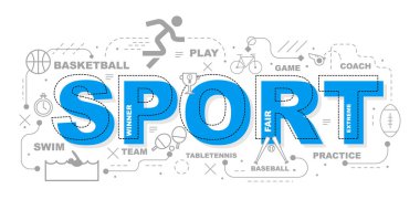 Spor simgeleri illüstrasyon grafik design.vector